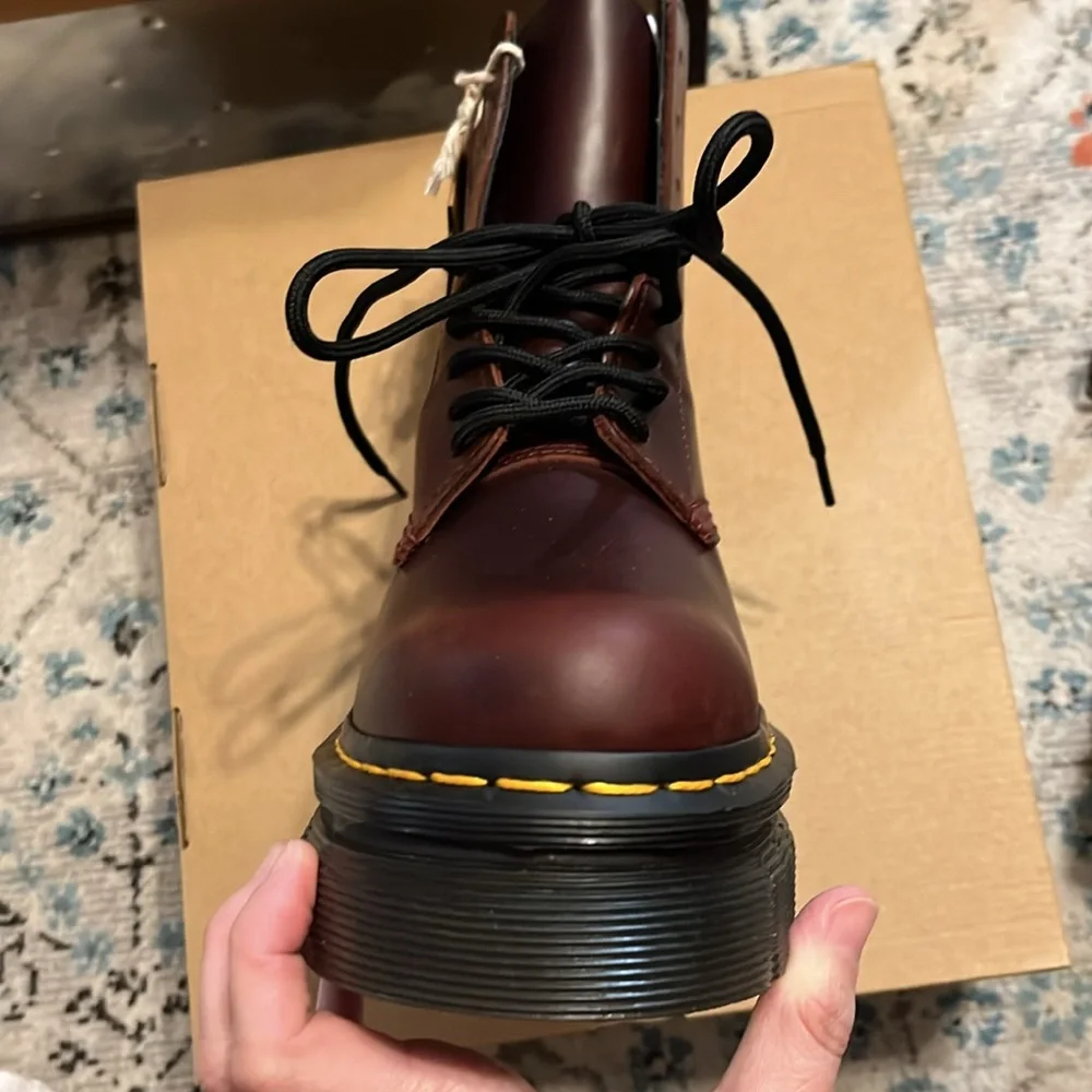 NWT Dr. Martens Audrick Brando Platform Leather Boots UK 4/US 6 - Picture 12 of 17